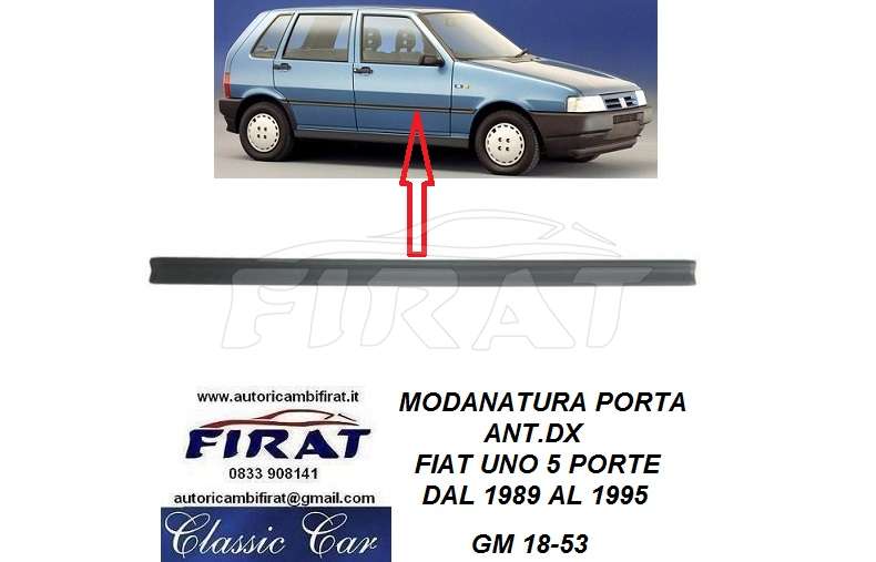 MODANATURA PORTA FIAT UNO 5 PORTE 89-95 ANT.DX